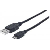 CABLE USB,MANHATTAN,325684, V2 A-MICRO B, BOLSA PVC 3.0M NEGRO CABLE USB,MANHATTAN,325684, V2 A-MICRO B, BOLSA PVC 3.0M NEGRO